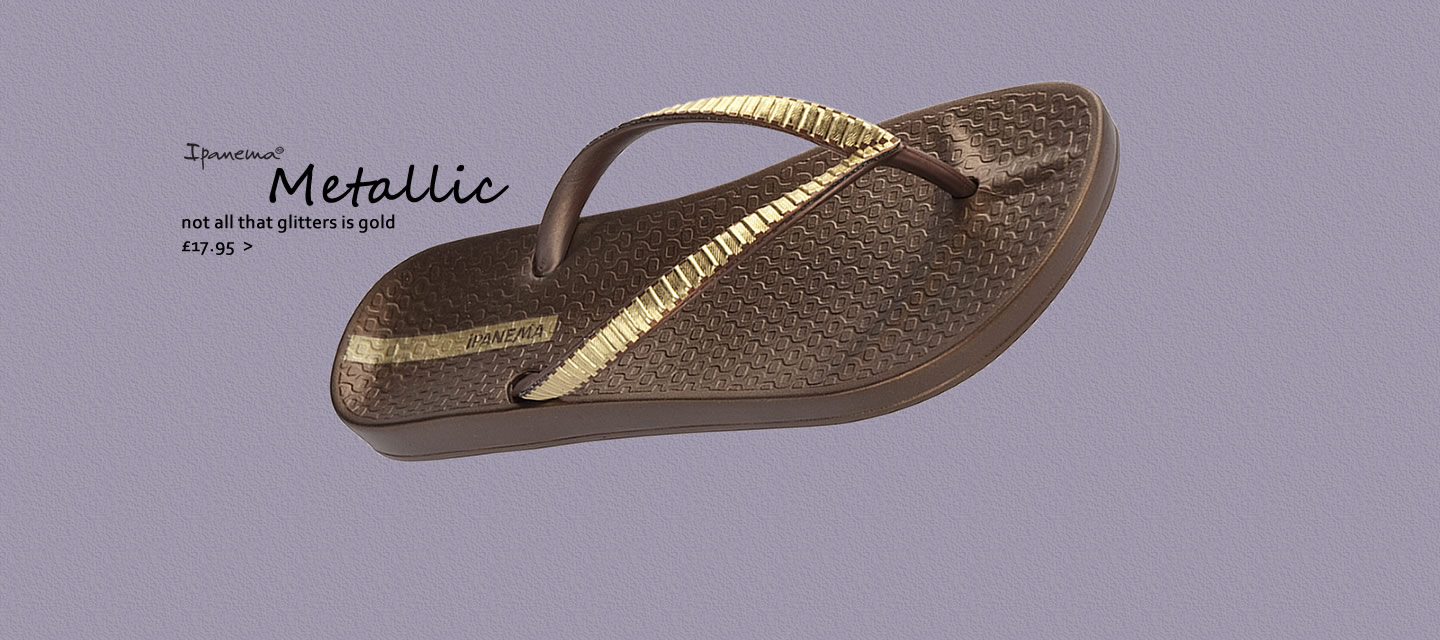 Ipanema Metallic flip flops
