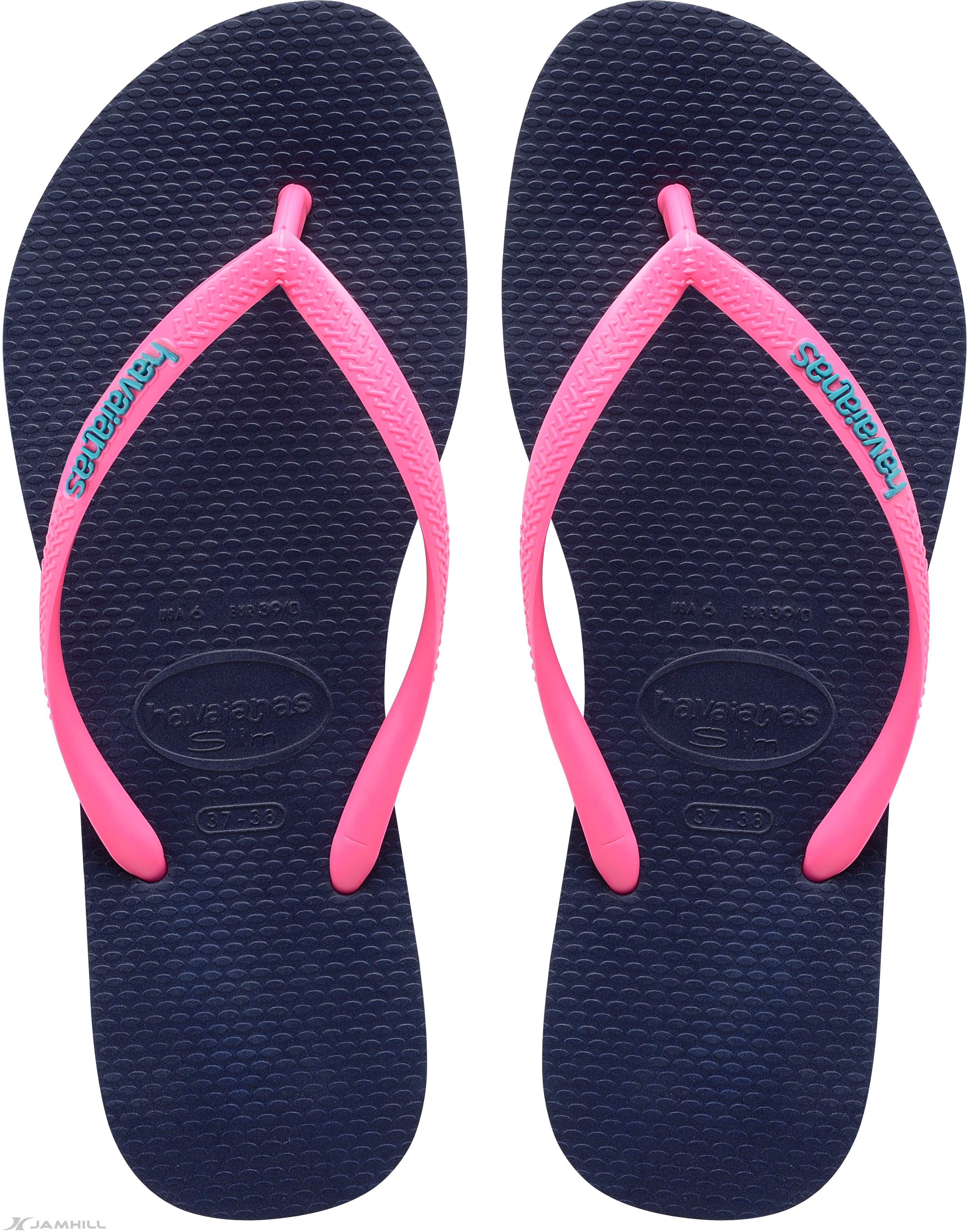 Havaianas Slim Brasil Logo Black Rubber 37/38 BR - Flip Flops Sandals - Awesome Shoes