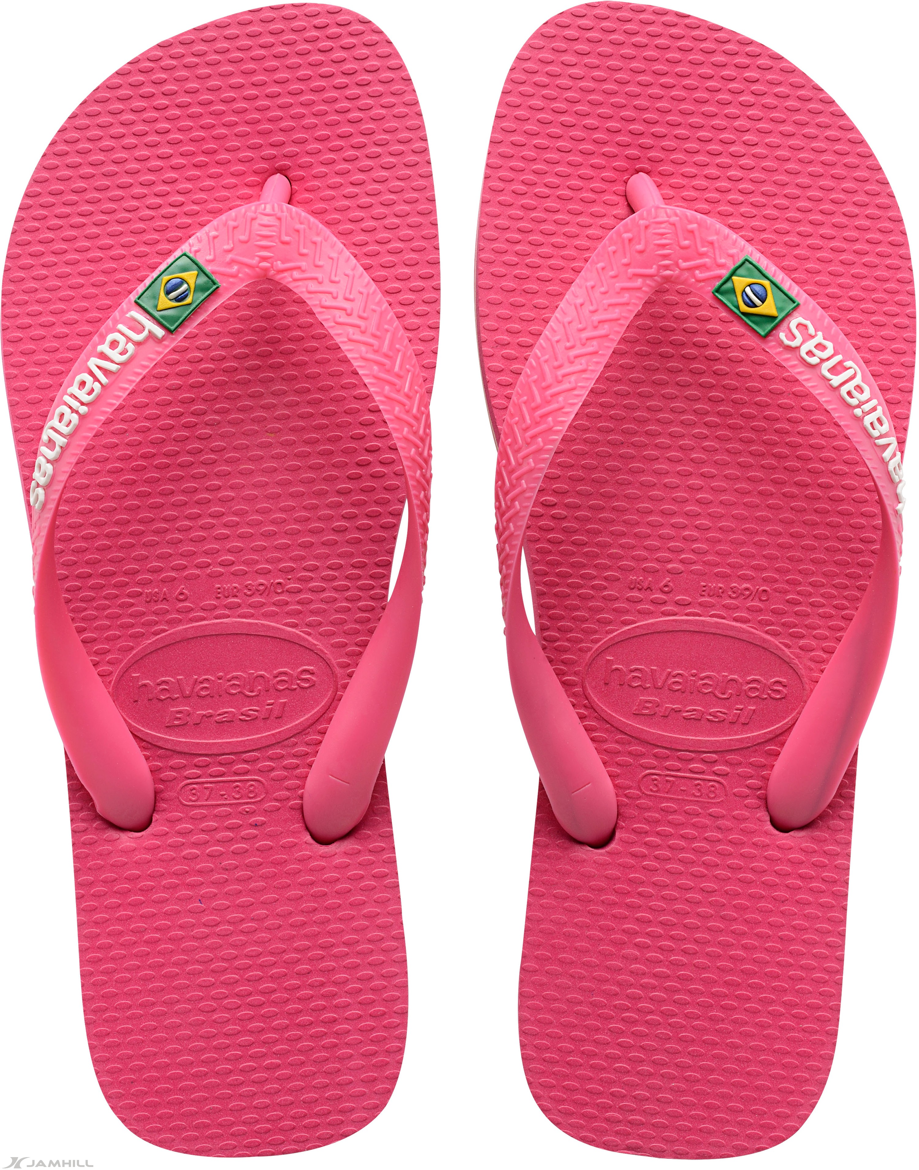 brazil logo flip flops